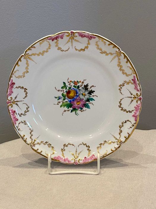 Talerze deserowe, porcelana (I poł. XIX w.) Schumann Moabit SPM Berlin