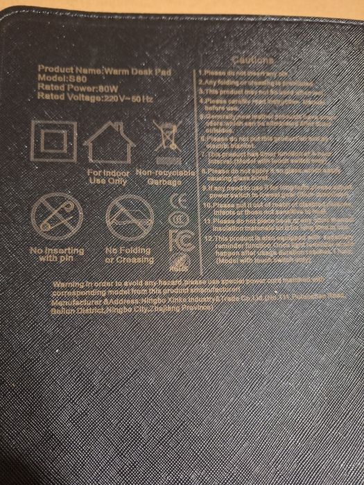 Elektryczna mata na biurko