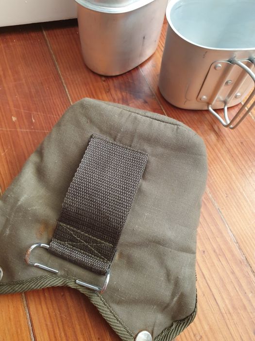 Cantil USA Militar Campismo Messe Aluminio Garrafa Panela