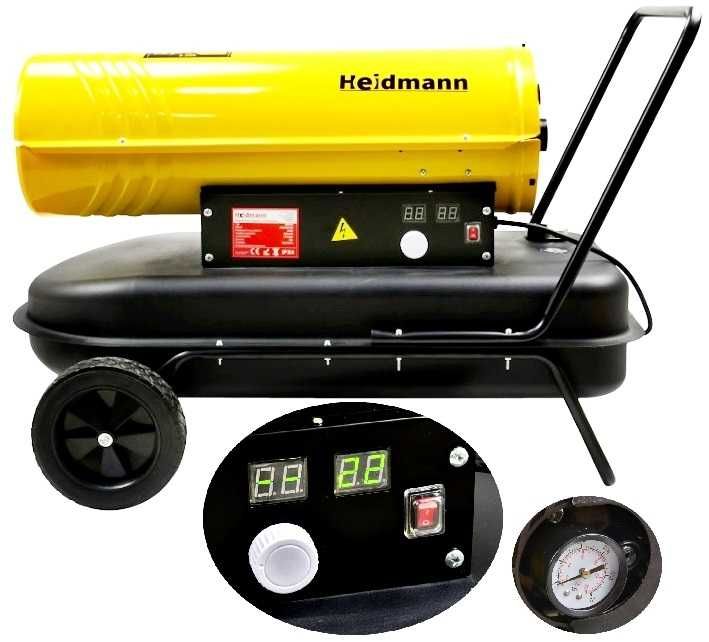 Nagrzewnica olejowa z termostatem spalinowa na kołach 25kw 2500W