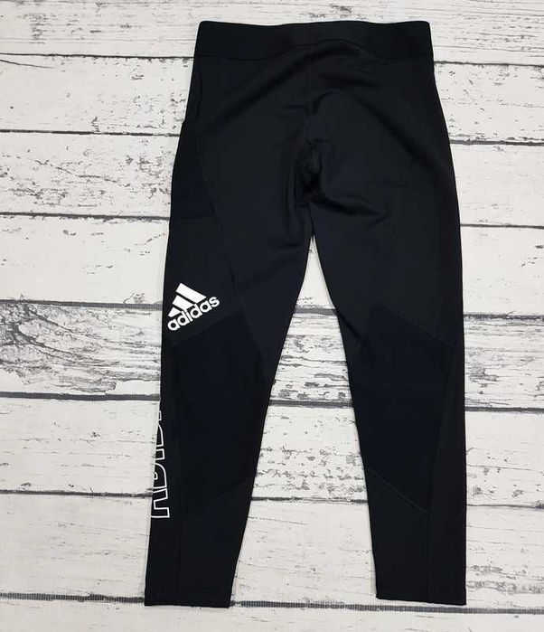 Adidas * aeroready * legginsy * nadruk * czarne * damskie * idealne M