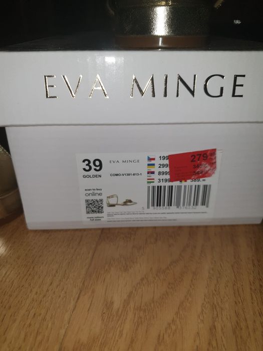 Baleriny skórzane Eva Minge roz. 39 nowe!