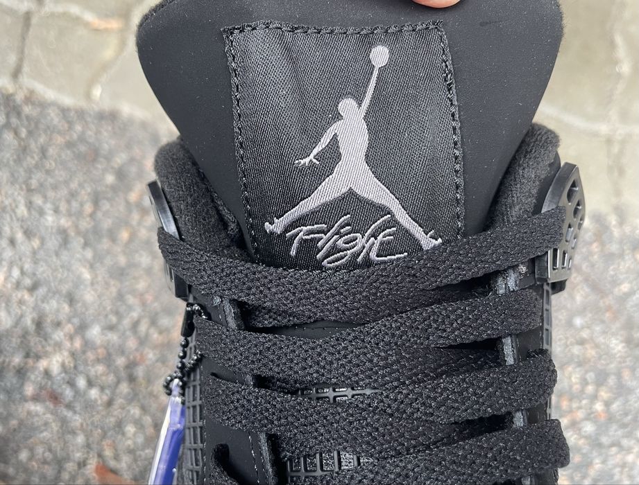 Jordan 4 Retro Black Cat кожа шкіра 41-46
