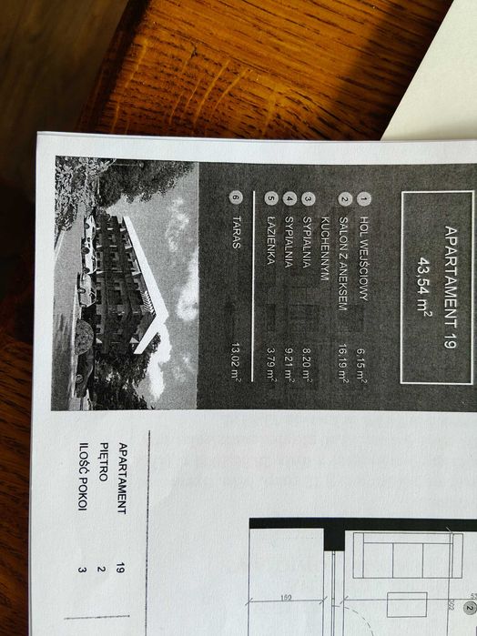 Mieszkanie 3 pokojowe 43.5m2