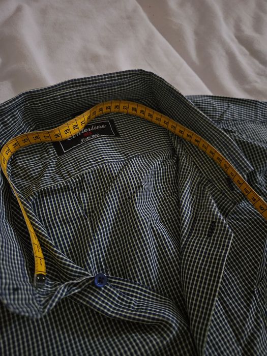 Koszula męska w klatce czarno-bialą XXL