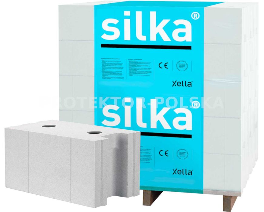 bloczek SILKA E18cm silikat sylikat pustak dziurawka cegła xella tempo