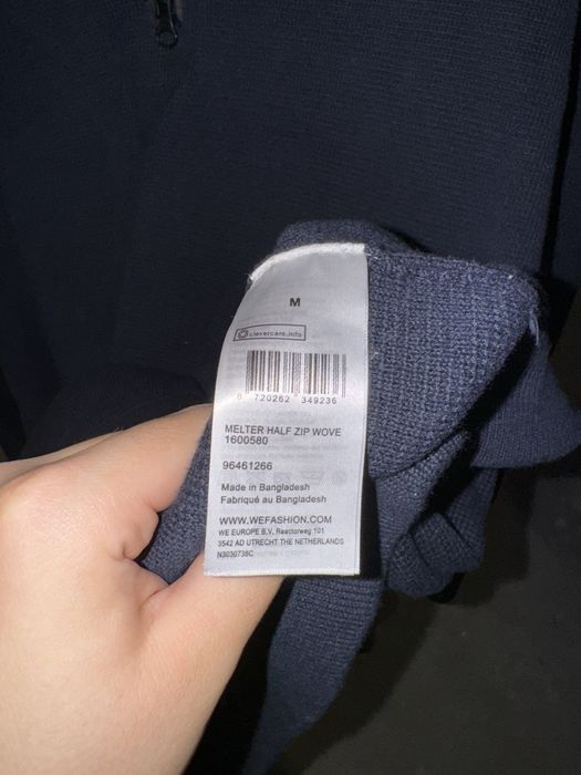 Sweter z suwakiem granatowy M WE