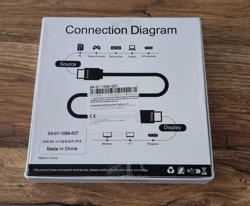 Kabel HDMI 8K 15m / HDR / 4:4:4 światłowodowy