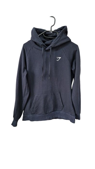 Bluza męska sportowa czarna z kapturem GymShark