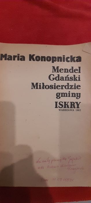 Mendel Gdański Miłosierdzie gminy Maria Konopnicka. Okładka lekko uszk