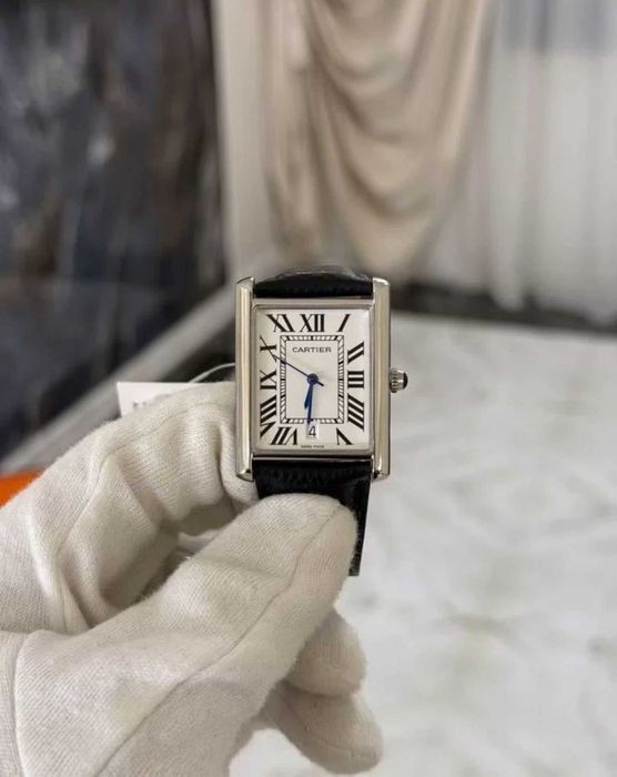 Мужские премиум часы Cartier Tank чоловічий годинник