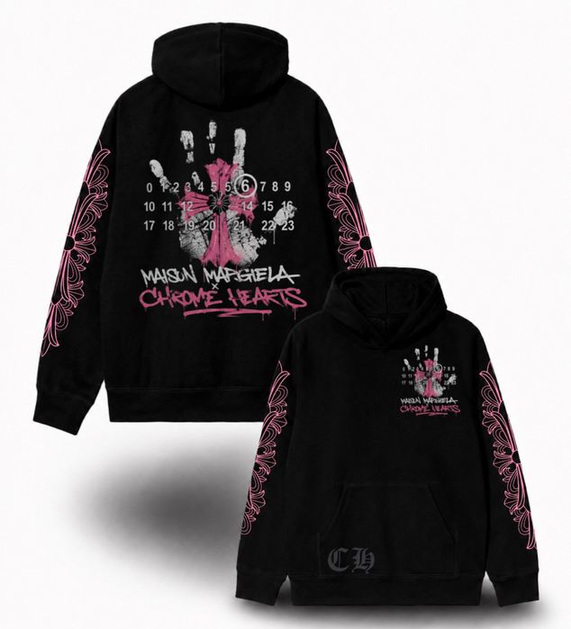 худи кофта толстовка Chrome Hearts x Maison Margiela  Paris Logo унисекс коллаборация Хром Хартс и Мейсон Марджелы  New   Отличный вариант на подарок