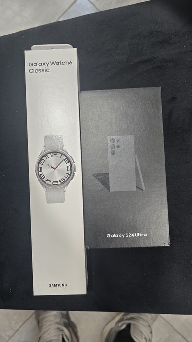 Bundle Samsung: S24 Ultra Titanium Black (256 GB) + Watch 6 Classic 47