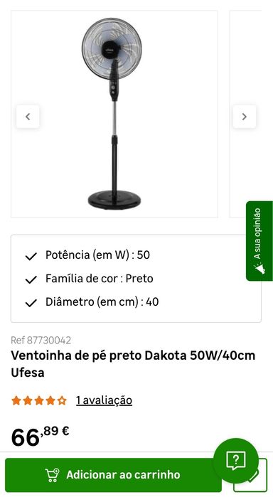 Ventoinha de pé Ufesa