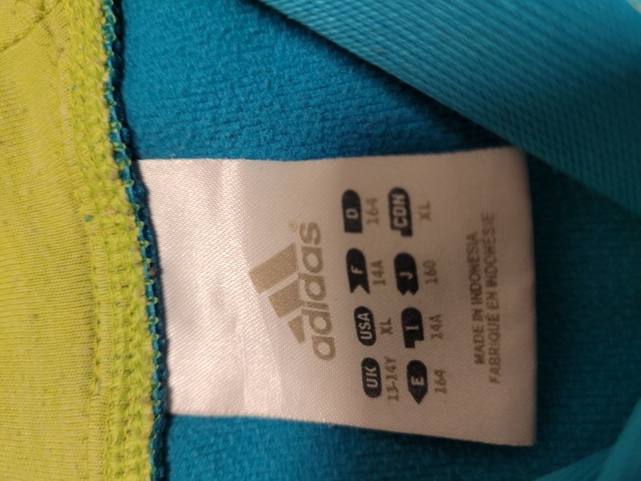 Bluza Adidas turkusowa 13-14 lat damska