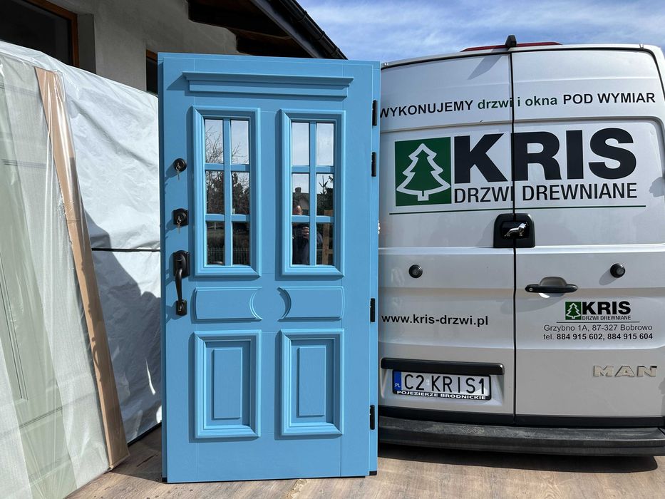 Drzwi zewnętrzne drewniane Amerykańskie Montaż Cała Polska SCHLAGE