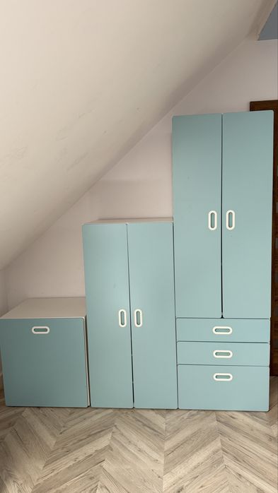 Zestaw mebli Smastad IKEA 4 sztuki niebieskie