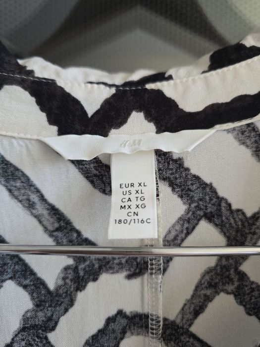 Sukienka maxi H&M wiskoza XL szmizjerka przewiewna letnia plus size