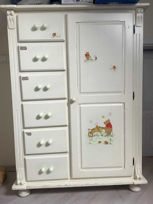 meble dziecięce drewniane z kubusiem puchatkiem