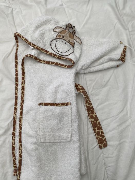 Robe banho ou roupão piscina bebé 1 ano Girafa