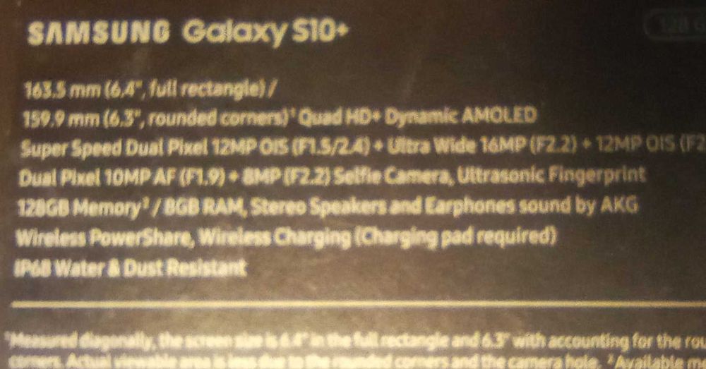 Samsung Galaxy S10+ 8GB/128GB czarny [Brak WI-FI BT]