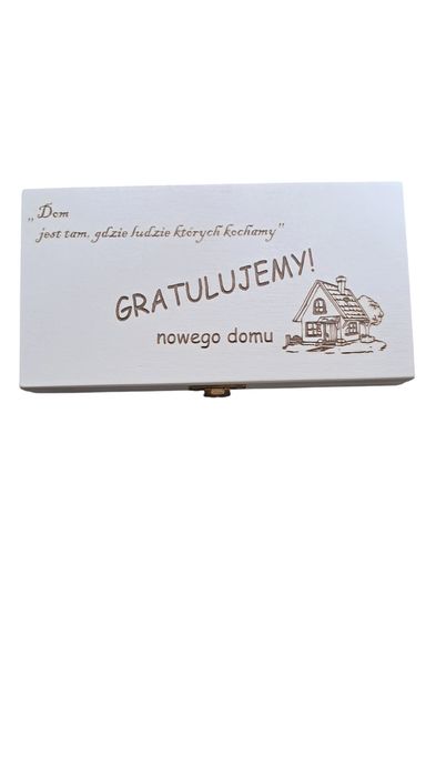 Koperta drewniana na pieniądze, ślub, urodziny