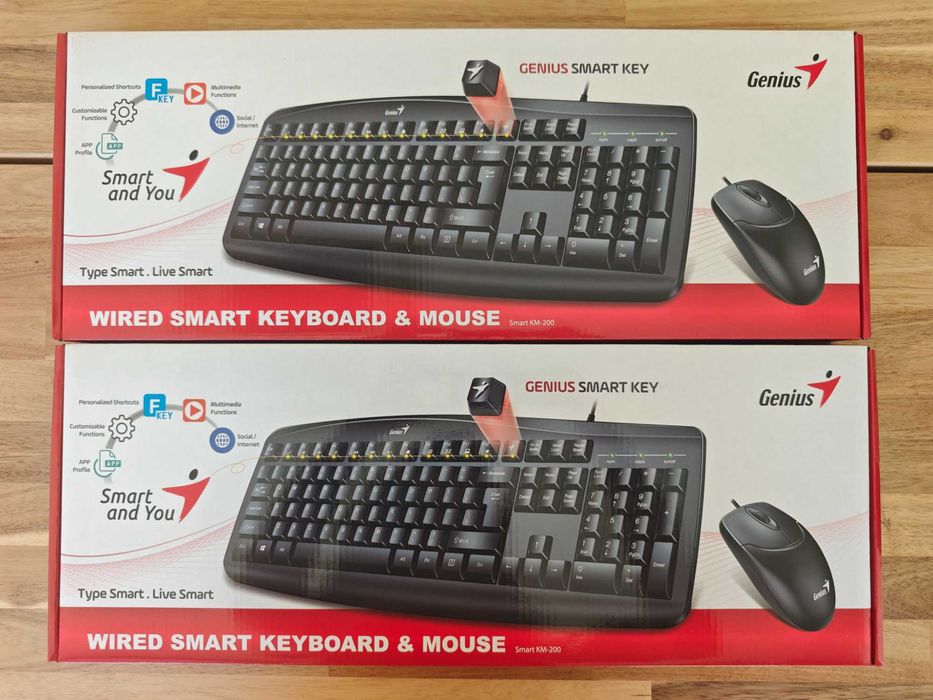 Teclado + Rato Genius Wired Smart KM-200 (Novo)