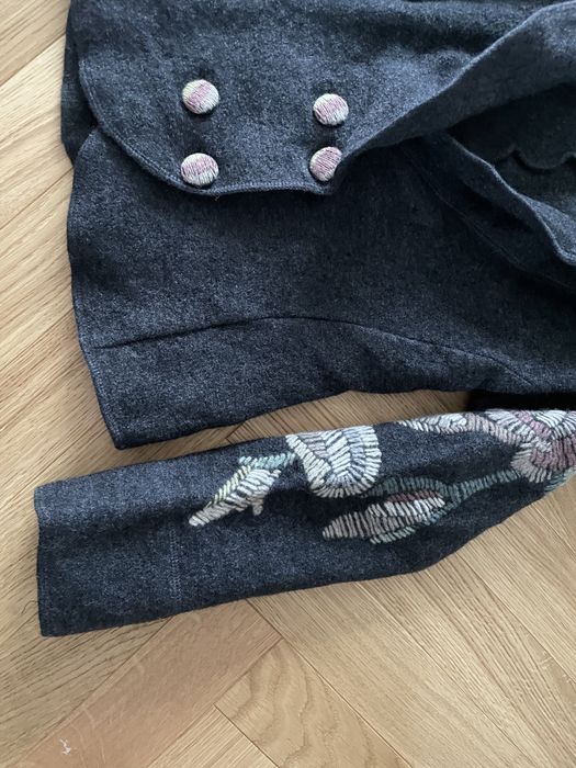 Nowa marynarka żakiet Solar rozm. XS/S wełna grafit haft