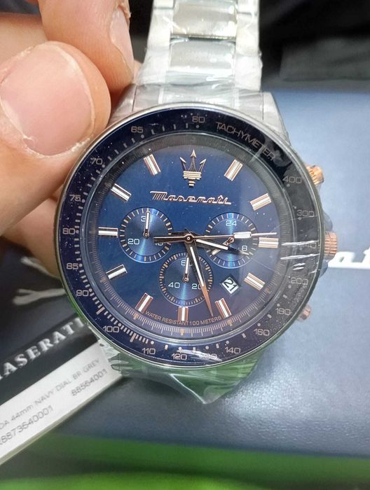 Maserati Chronograph Watch - Blue Dial, New with Tag