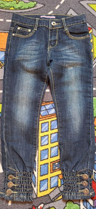 Spodnie 5-6lat Makpl dziewczynka 110/116 jeans bawełna