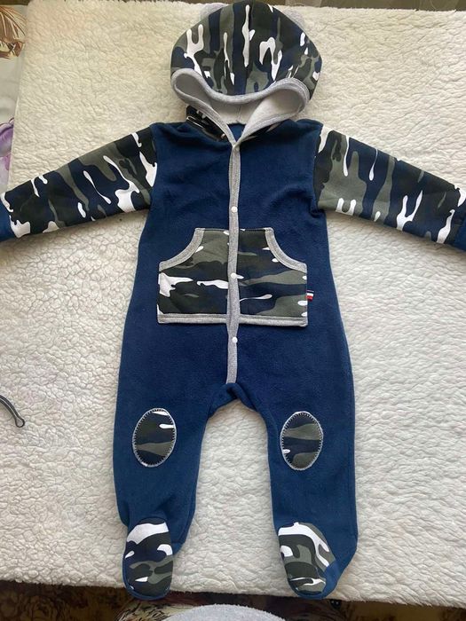 Теплий флісовий ромпер