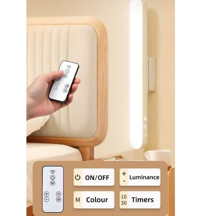 Аккумуляторная LED лампа с пультом ДУ светильник магнитная фонарь