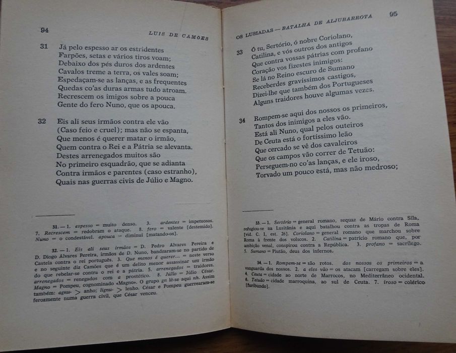 Os Lusíadas de Camões Trechos Escolhidos (Com Prefácio e Notas)