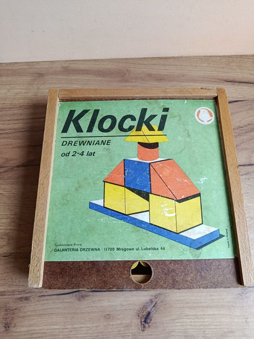Klocki drewniane retro prl spółdzielnia pracy galanteria drzewna