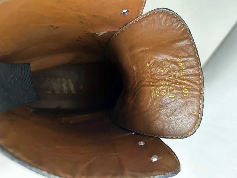 Zara buty martensy 40 ręcznie malowane Maroko wkł. 26 cm hit!