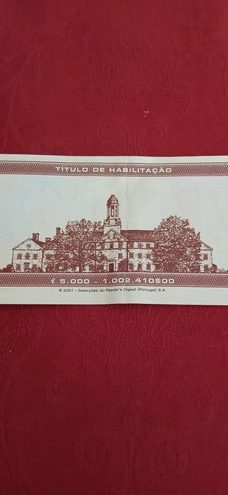 Título de Habilitação de 2001