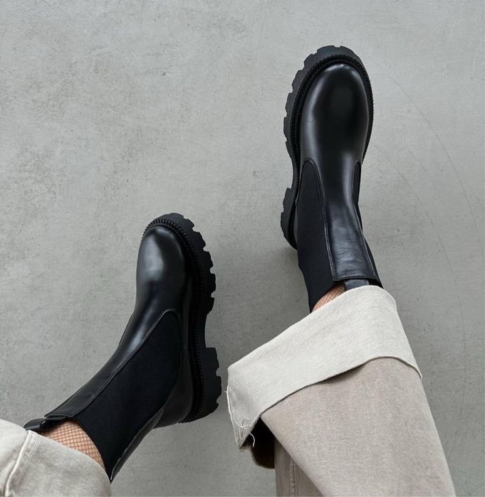 Акція, Челсі шкіряні байка, хутро, 36,37,39,40 зима, демі. Черевики