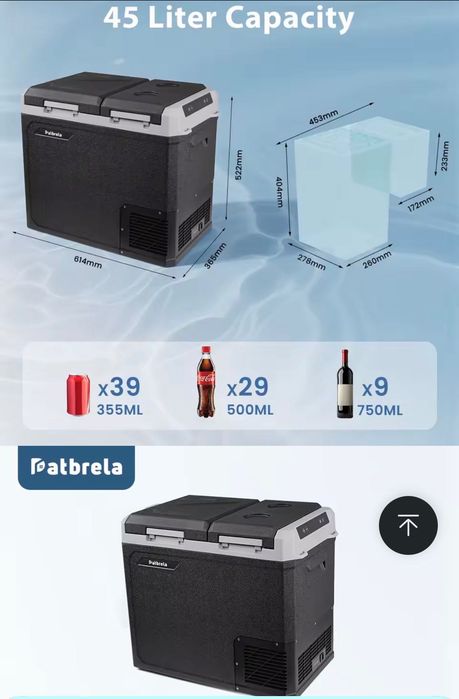Arca refrigeradora/congeladora 45L nova