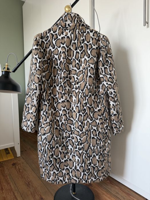 Płaszczyk Płaszcz panterka leopard print S wiosenny jesienny czarny