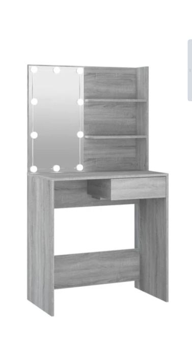 Toucador/ penteadeira com LEDs 74,5x40x141 cm sonoma cinza