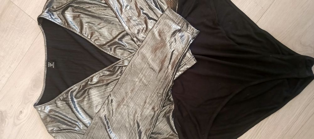 Nowe srebrne body 3XL Shein