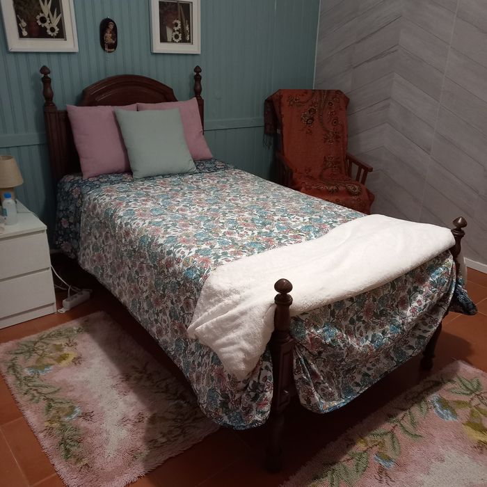 Solid Wood Single Bed64552196547842120