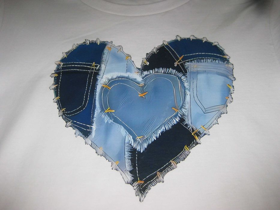 T-shirt casual para Mulher com estampa de Coração L