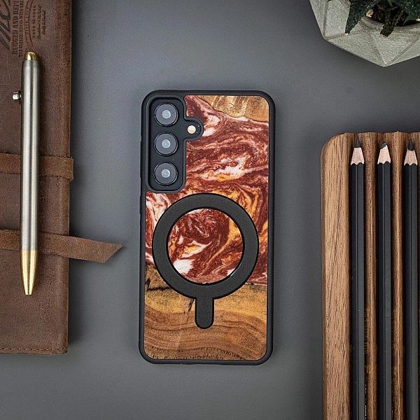 Etui Bewood Unique MagSafe Mars z drewna i żywicy na Samsung Galaxy S2