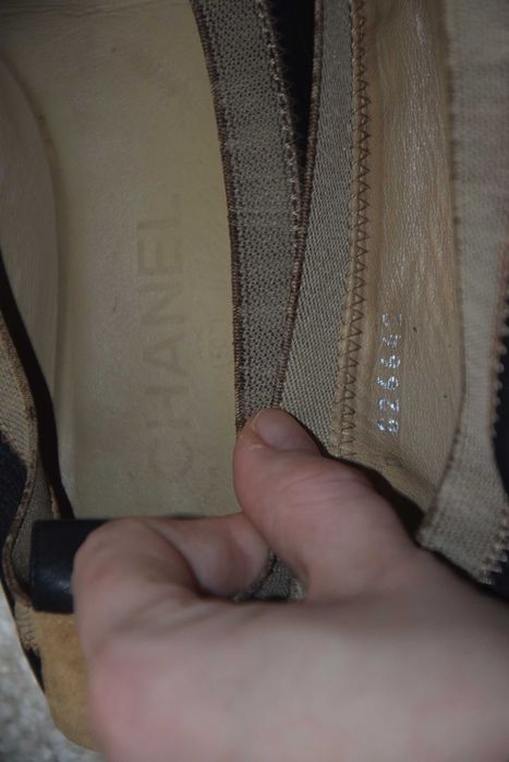 Chanel baleriny balerinki skórzane 37,5 G26642