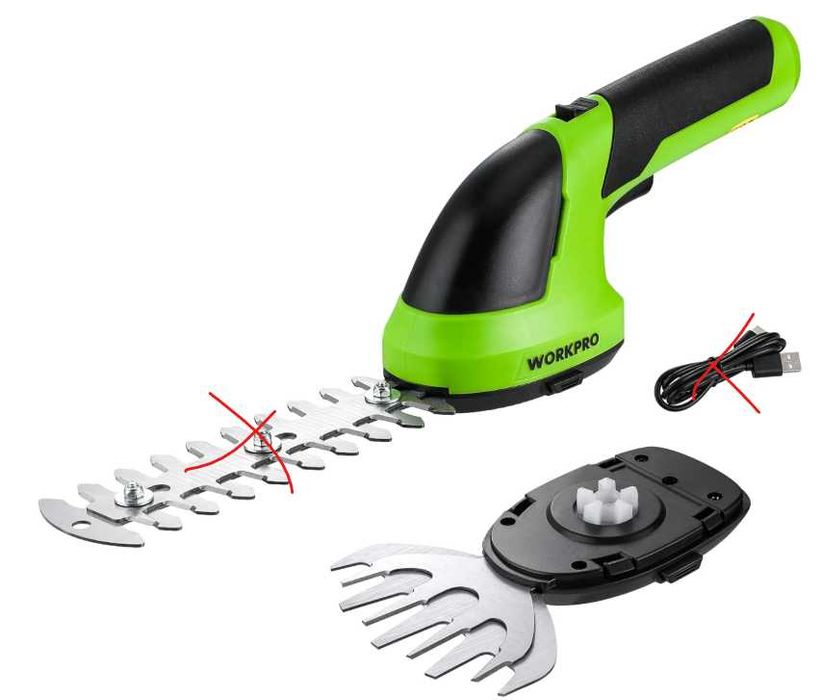 Bezprzewodowe nożyce do trawy i żywopłotu WORKPRO 7.2V 2000mAH