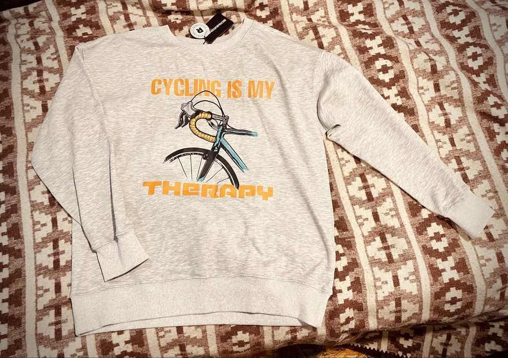 Лонгслів , кофта худі L. Cycling is my therapy )