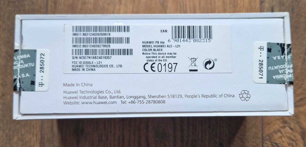 Huawei P8 Lite ALE-L21 Dual Sim Black Oryginalne pudełko