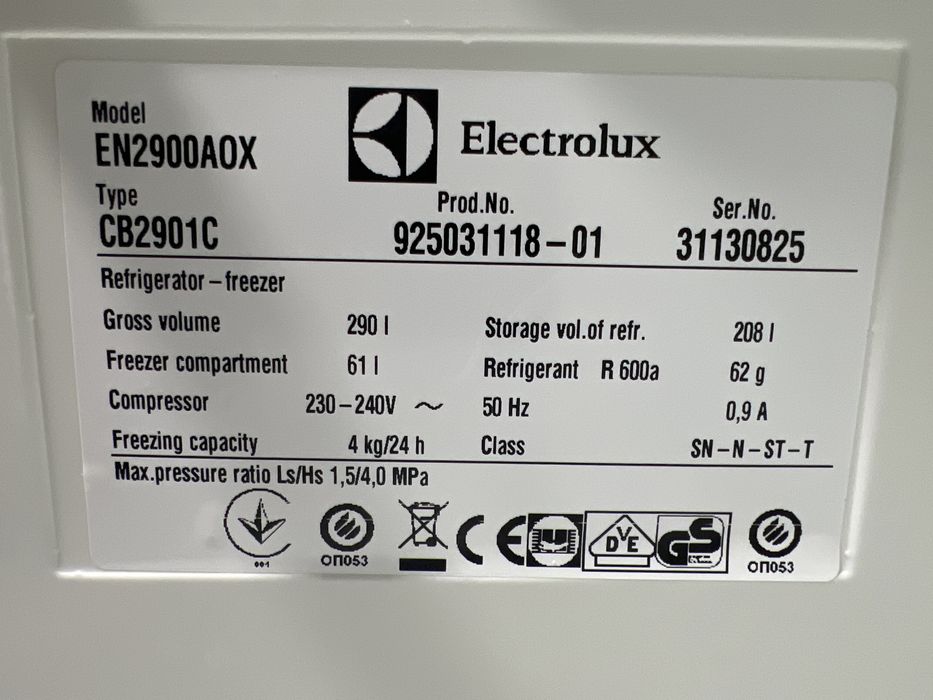 Холодильник Electrolux  1.54/60/60