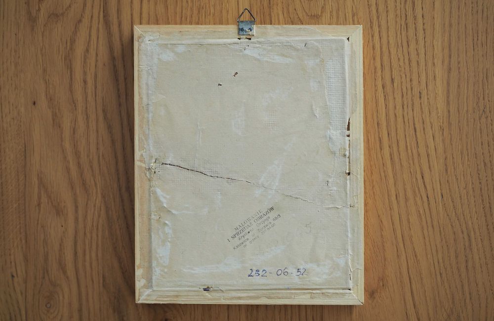 Stare obrazki olejne na dykcie, kwiaty, Krystiana Drzysga